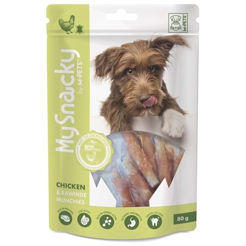 19011015 M-PETS MY SNACKY CHICKEN & RAWHIDE MUNCHY KÖPEK ÖDÜLÜ 80GR