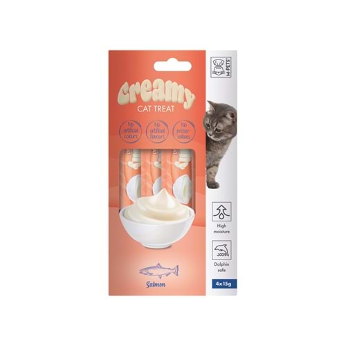 19038699 M-PETS CREAMY SOMON BALIKLI KEDİ ÖDÜLÜ 4X15GR