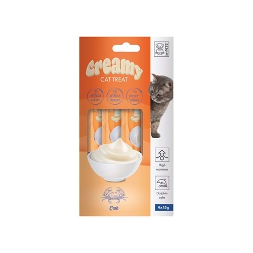 19039099 M-PETS CREAMY YENGEÇLİ KEDİ ÖDÜLÜ 4X15GR