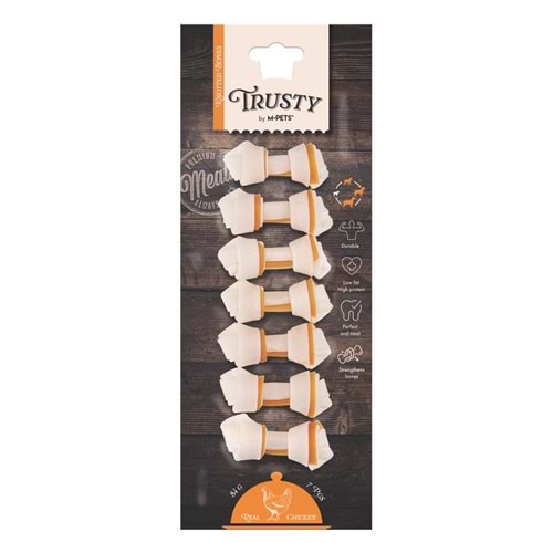 19046099 M-PETS TRUSTY CHICKEN DÜĞÜMLÜ KEMİK 7Lİ 84GR/6,4CM