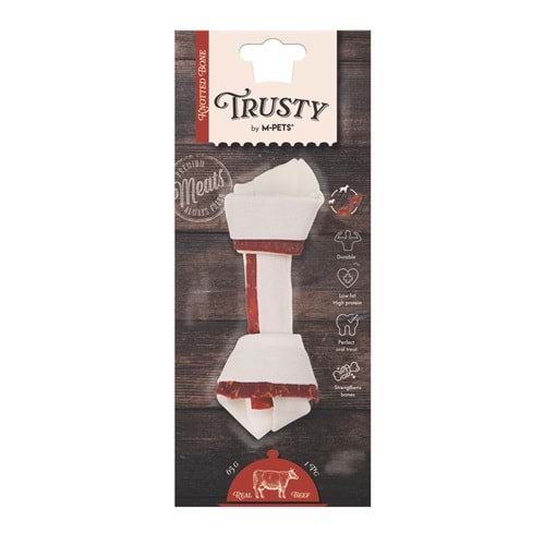 19046699 M-PETS TRUSTY BEEF DÜĞÜMLÜ KEMİK 65GR/15,3CM