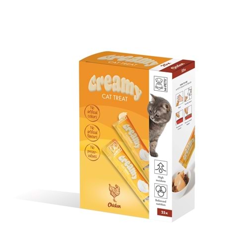 19049299 M-PETS CREAMY TAVUKLU KEDİ ÖDÜLÜ 25X15GR