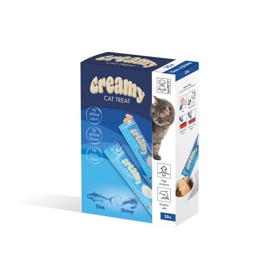 19049499 M-PETS CREAMY TON BALIKLI KARİDESLİ KEDİ ÖDÜLÜ 25X15GR