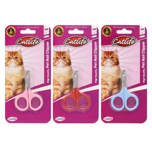 201001-CATLİFE KEDİLER İÇİN TIRNAK MAKASI 8X5,5CM MİX