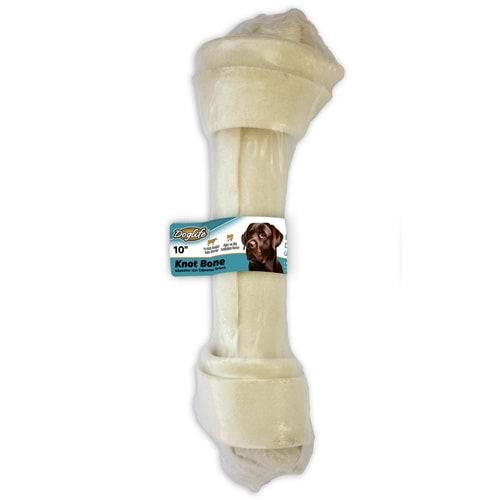 202695-DOGLİFE DÜĞÜMLÜ KEMİK WHİTE 180-200GR/10 1Lİ PAKET