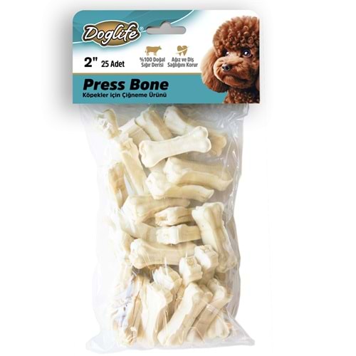 202699-DOGLİFE PRESS KEMİK WHİTE 9-10GR/AD. 25Lİ