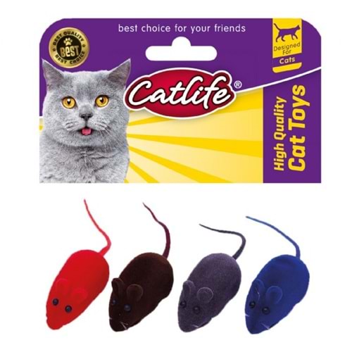 202718-CATLİFE KEDİLER İÇİN 4LÜ FARE OYUNCAK
