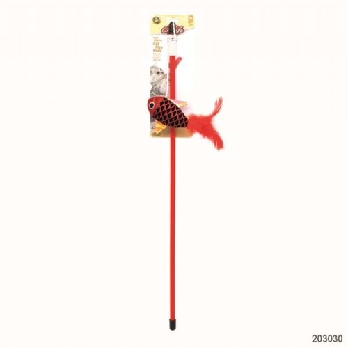 203030-CATLİFE KEDİLER İÇİN TÜYLÜ BALIK OLTA