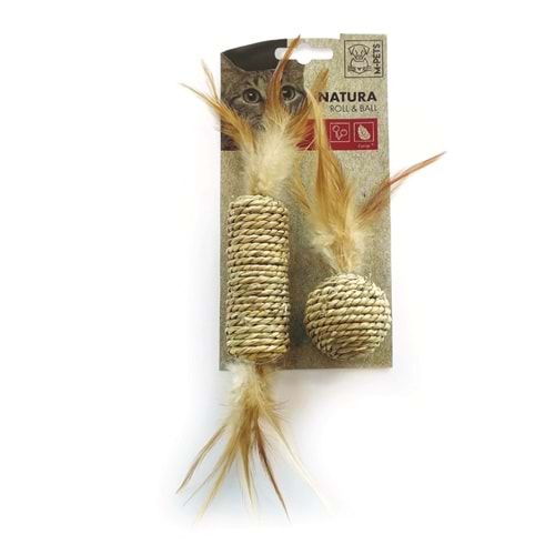 20601399 M-PETS NATURA ROLL/BALL KEDİ OYUNCAĞI MİX COLOR
