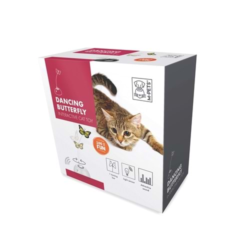20617001 M-PETS DANCING BUTTERFLY İNTERAKTİF KEDİ OYUNCAĞI WHİTE