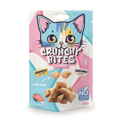 20645999 M-PETS CRUNCHY BITES SOMONLU KEDİ ÖDÜLÜ 60GR