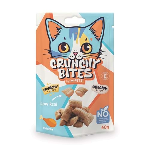 20646199 M-PETS CRUNCHY BITES TAVUKLU KEDİ ÖDÜLÜ 60GR