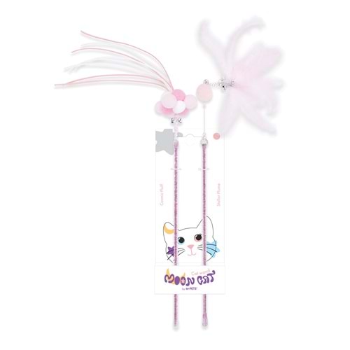 20650699 M-PETS MOONCAT KEDİ OYUNCAĞI OLTA PİNK 2Lİ SET