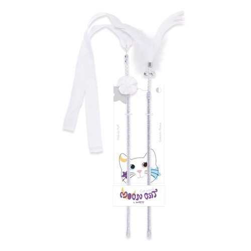 20650799 M-PETS MOONCAT KEDİ OYUNCAĞI OLTA WHİTE 2Lİ SET