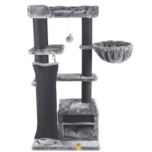 20656599 M-PETS PANTHER PREMİUM ABODE KEDİ TIRMALAMA GREY