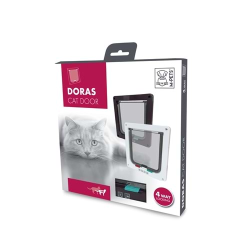 20800014 M-PETS DORAS KEDİ KAPISI 4 YOLLU BROWN 197MMX190MM