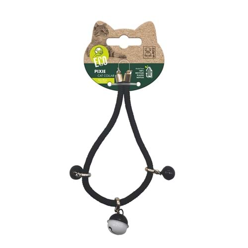 20800499 M-PETS PIXIE KEDİ BOYUN ZİLLİ TASMASI BLACK