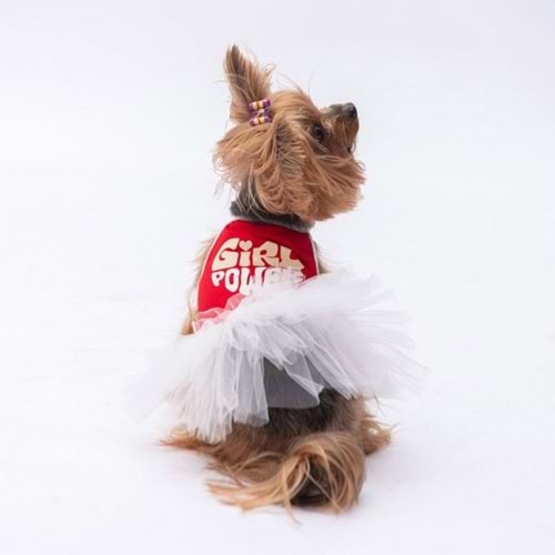 24314-PAWSTAR KIRMIZI GİRL POWER ELBİSE 5Lİ SET(S-M-L-L-XL)