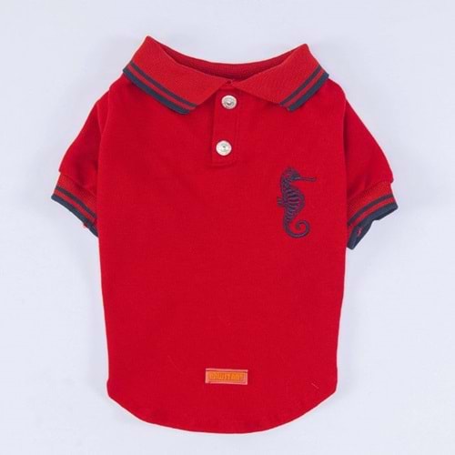 24816-PAWSTAR KIRMIZI MARİNE POLO YAKA TİŞÖRT 5Lİ SET(M-L-L-XL-2XL)
