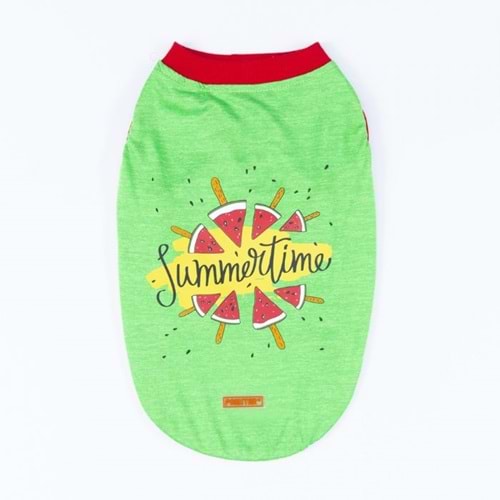 24853-PAWSTAR YEŞİL SUMMER TIME BÜYÜK TİŞÖRT 5Lİ SET(3XL-4XL-5XL-6XL-7XL)