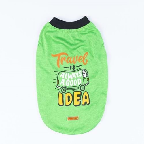 24858-PAWSTAR YEŞİL TRAVEL BÜYÜK TİŞÖRT 5Lİ SET(3XL-4XL-5XL-6XL-7XL)