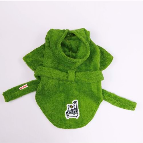 25054-PAWSTAR LIMON YEŞILI PATTAYA BORNOZ 5Lİ SET S-M/S-M/L-XL/L-XL/2XL-3XL