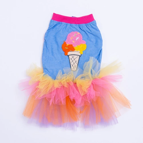 25304-PAWSTAR AÇIK MAVİ İCE CREAM ELBİSE 5Lİ SET (M-L-L-XL-2XL)