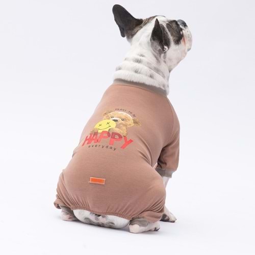 25907-PAWSTAR HAPPY TEDDY BEAR PİJAMA TULUM 5Lİ SET (M-L-L-XL-2XL)