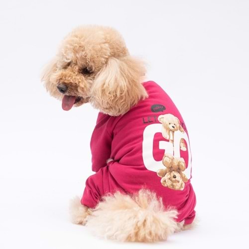 25908-PAWSTAR GO TEDDY BEAR PİJAMA TULUM 5Lİ SET(M-L-L-XL-2XL)