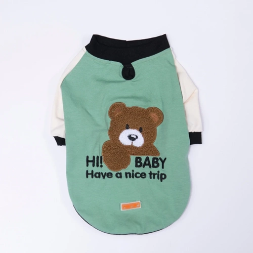26717-PAWSTAR YEŞİL BABY TEDDY SWEAT 5Lİ SET (M-L-L-XL-2XL)