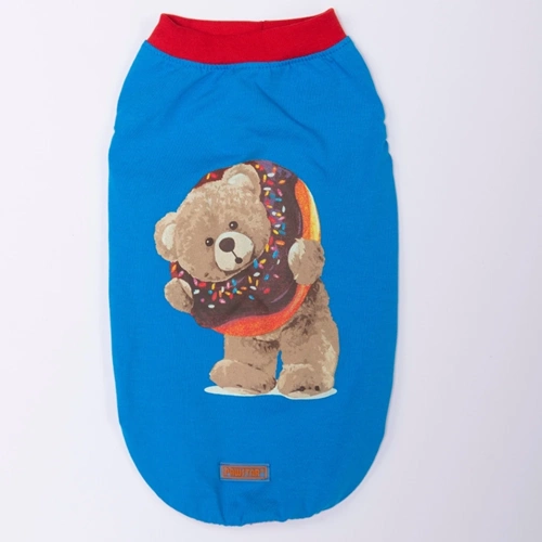 26809-PAWSTAR MAVİ DONUT TEDDY TİŞÖRT 6LI SET(S-M-L-L-XL-2XL)