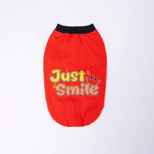 26825-PAWSTAR KIRMIZI JUST SMİLE TİŞÖRT 6LI SET (S-M-L-L-XL-2XL)