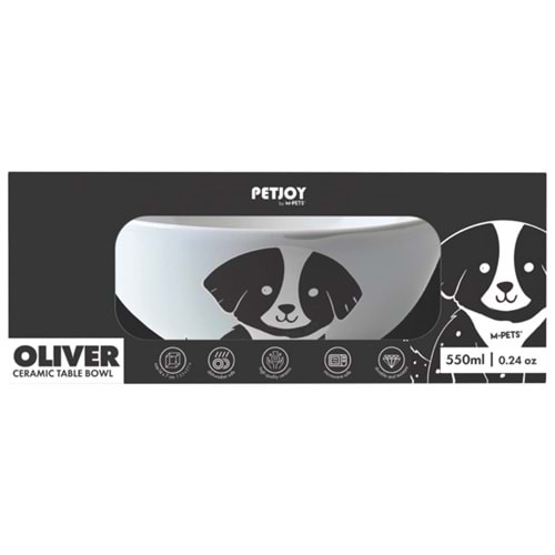 60003499 M-PETS OLİVER SERAMİK MAMA KABI 550ML