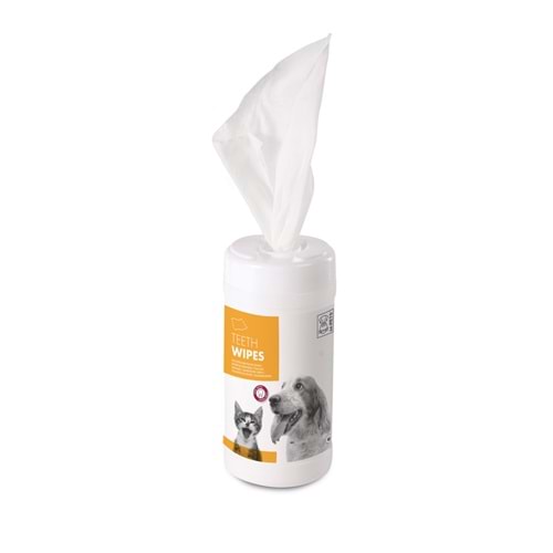 60100801 M-PETS KEDİ/KÖPEK DİŞ TEMİZLEME MENDİLİ 40LI
