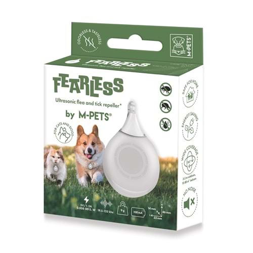 60102699 M-PETS FEARLESS ULTRASONIC PİRE ve KENE KOVUCU WHİTE