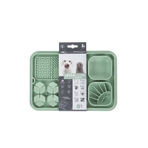 60568903 M-PETS LECCA PRO 6İN1 YAVAŞ BESLENME VE YALAMA MATI GREEN (S)