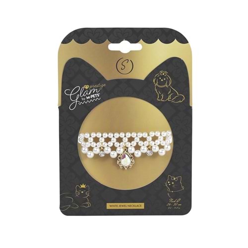 60802099 M-PETS GLAM PRESTİGE AKSESUAR WHİTE JEWEL (S)