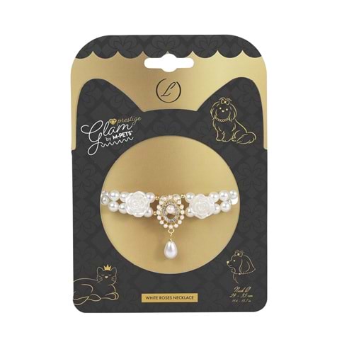 60803699 M-PETS GLAM PRESTİGE AKSESUAR WHİTE ROSES (L)