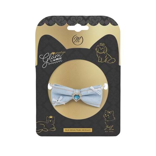 60804199 M-PETS GLAM PRESTİGE AKSESUAR BLUE DENİM PEARL (M)