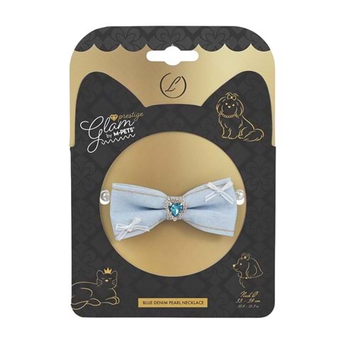 60804299 M-PETS GLAM PRESTİGE AKSESUAR BLUE DENİM PEARL (L)