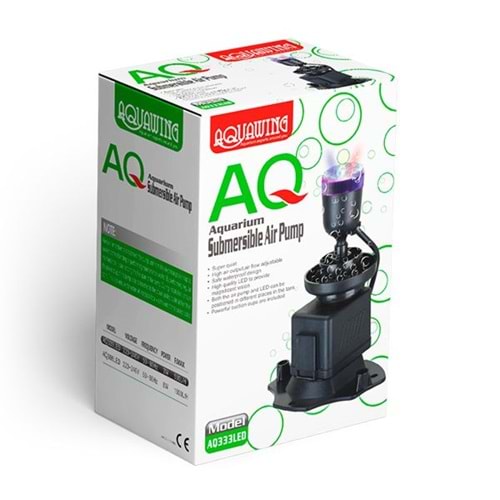 AQ333LED-AQUWING LEDLİ DALGIÇ HAVA MOTORU 3W 500L/H