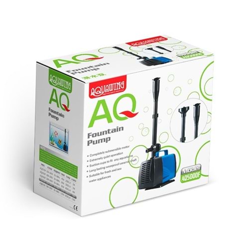AQ5000F-AQUAWING SUMP MOTORU+FOUNTAİN KİT 105W 5000L/H