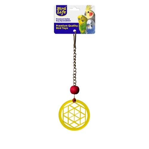 BRD1063-BİRDLİFE KUŞ OYUNCAĞI AKRİLİK GEOMETRİK ŞEKİLLİ SARKAÇ-03 6LI