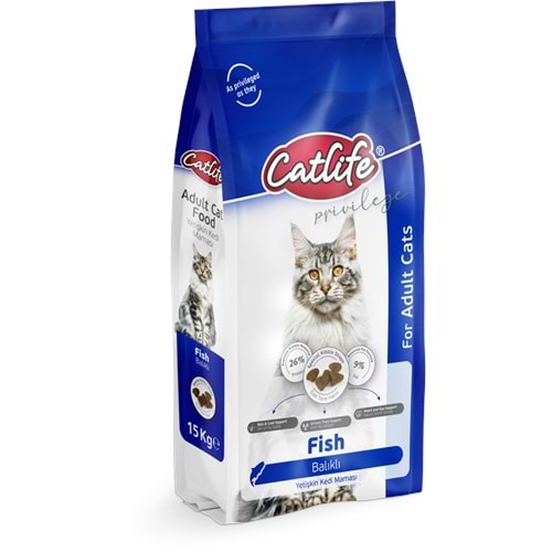 CLFD03-CATLİFE BALIKLI YETİŞKİN KEDİ MAMASI 15+1KG