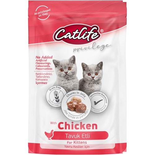 CLFW-21 CATLİFE KİTTEN TAVUK ETLİ POUCH 85GR 24LÜ