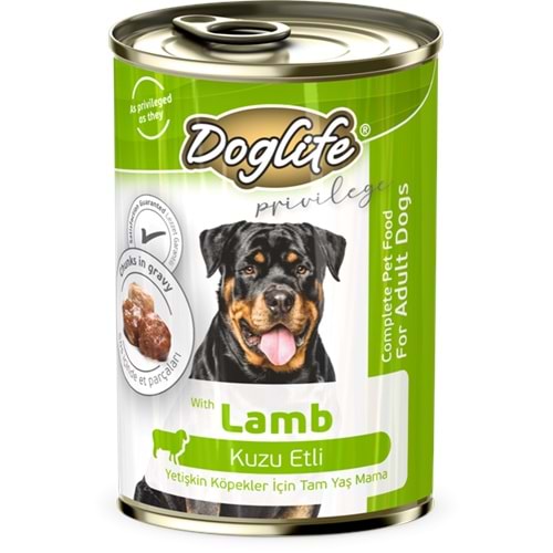 DLF12-DOGLİFE KUZU ETLİ KÖPEK KONSERVE 400GR 12Lİ