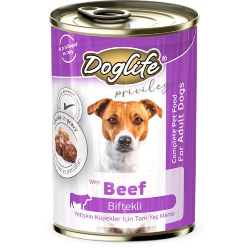 DLF13-DOGLİFE BİFTEKLİ KÖPEK KONSERVE 400GR 12Lİ