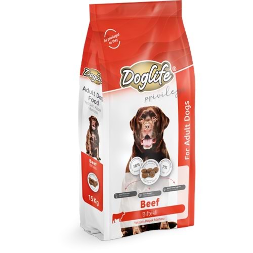 DLFD03-DOGLİFE BİFTEKLİ YETİŞKİN KÖPEK MAMASI 15+1KG