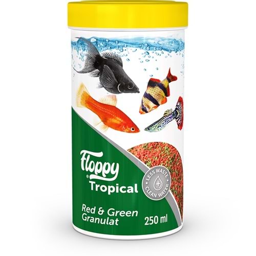 FLP005-FLOPPY TROPICAL RED&GREEN GRANULAT 250ML