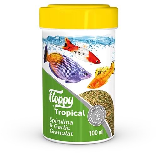 FLP010-FLOPPY TROPICAL SPIRULINA&GARLIC GRANULAT 100ML